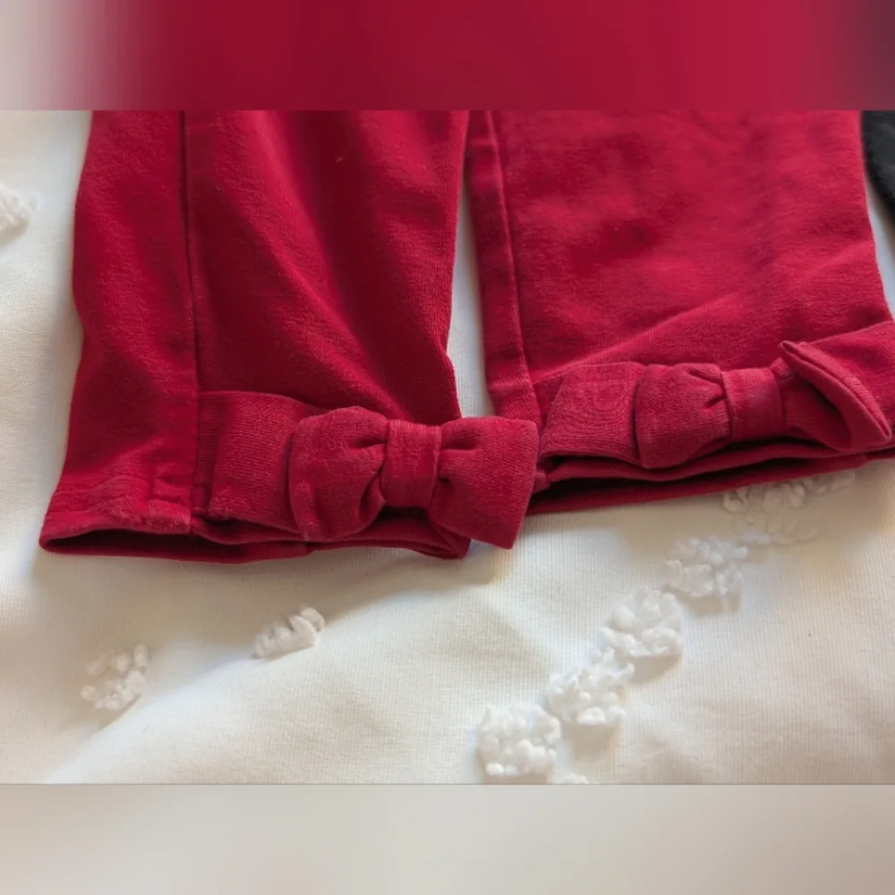 Ralph Lauren Leggings Red Black And White Set Size 18 months